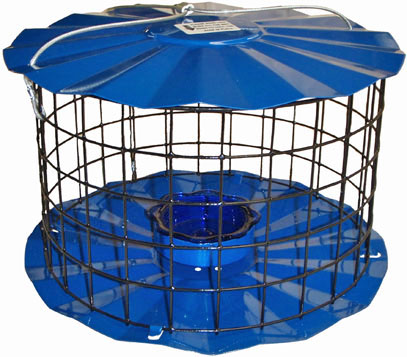  Erva Meal Worm Feeder w/ Starling Squirrel Barrier – Blue 